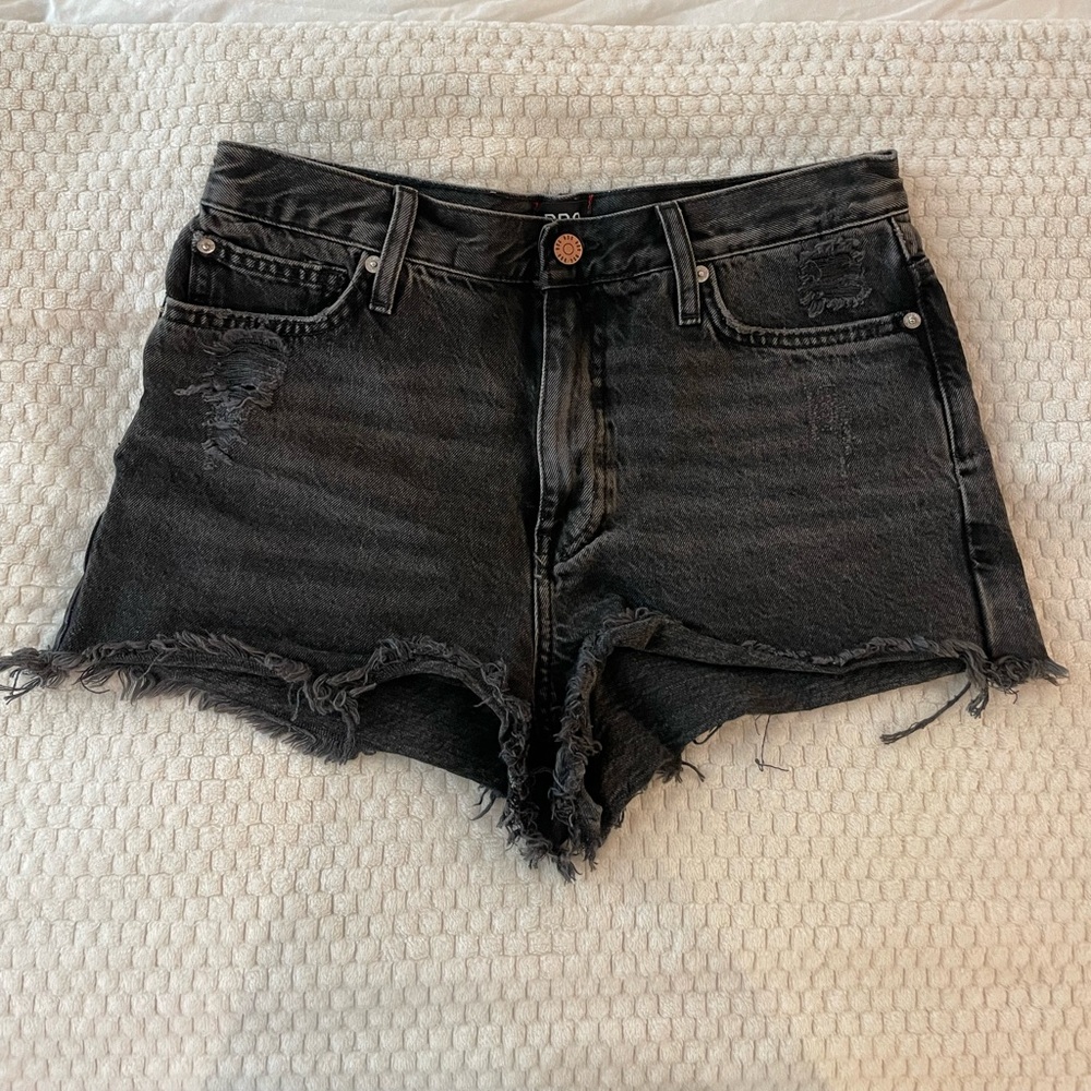 bdg urban outfitters black high waisted denim shorts